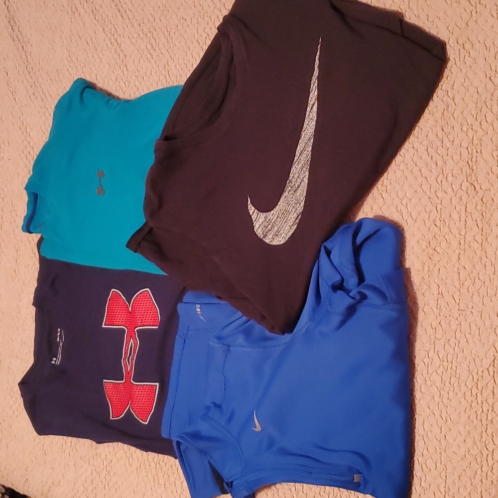 Bundle of Under Armour and Nike shirts
